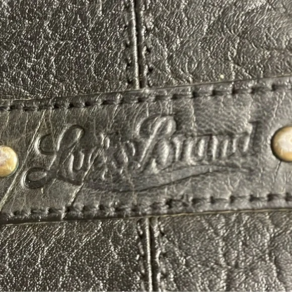 Lucky Brand Vintage Style Black/Brown Crossbody, gently used. - Picture 4 of 10